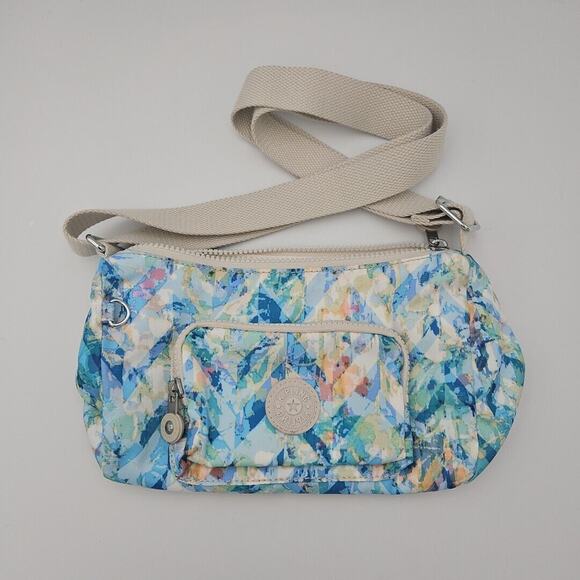 KIPLING BAG SAMARA BOOGIE BEACH‎ Crossbody Handbag HB7693 Blue Pink Gray - Picture 1 of 10